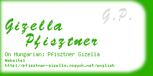 gizella pfisztner business card